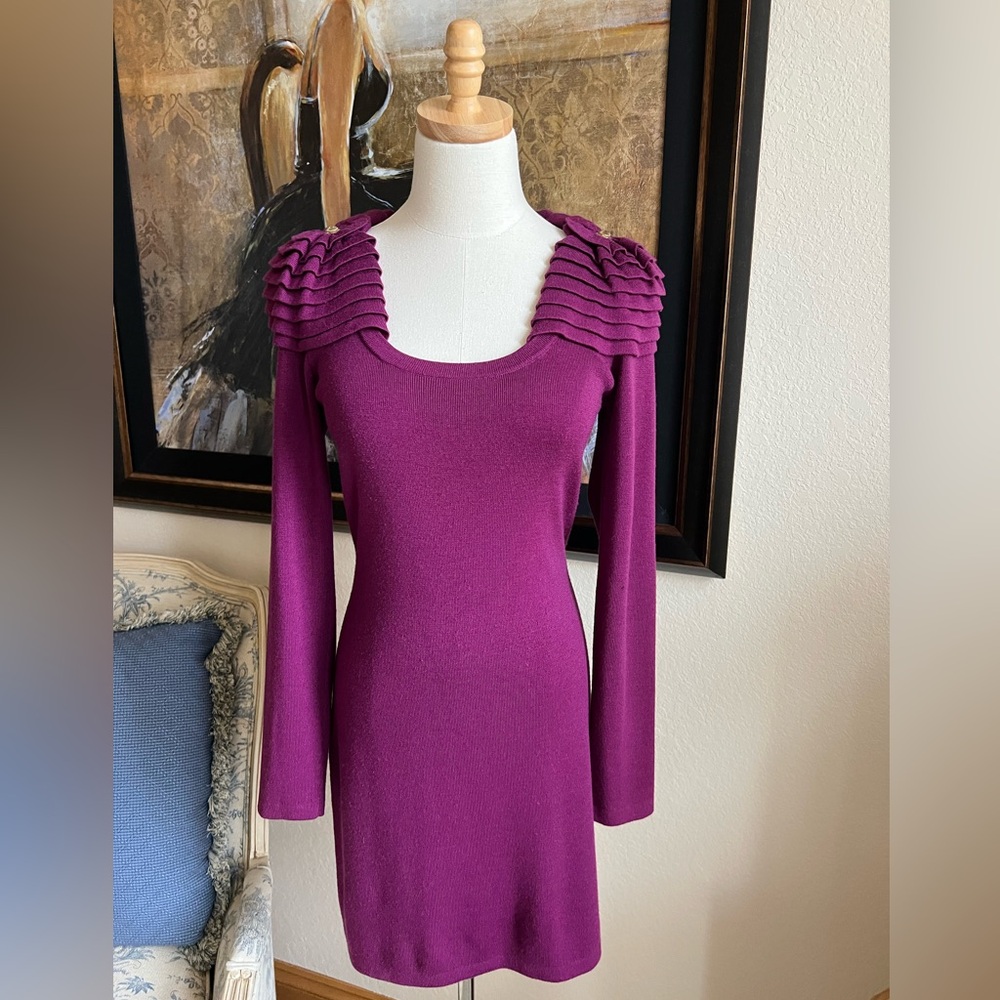 Temperley London Purple Sweater Dress Size 6